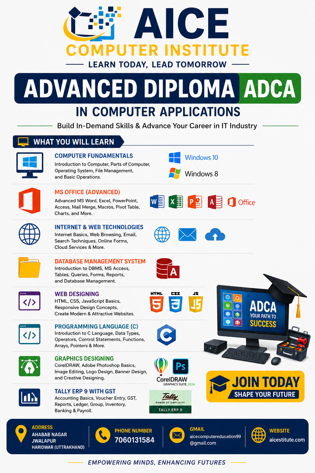 Advanced Diploma in Computer Applications (ADCA)